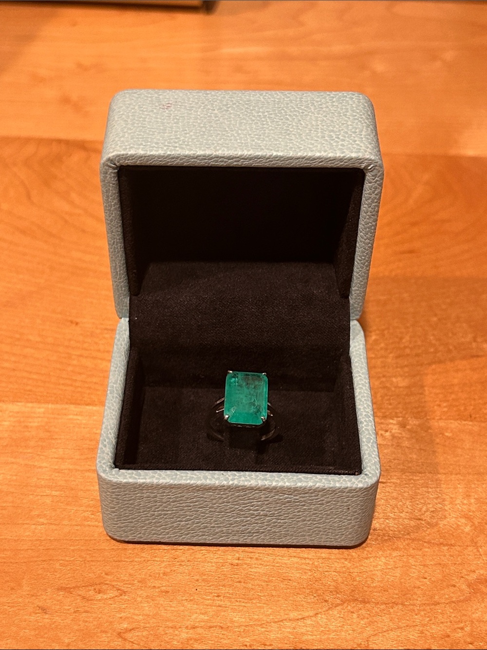 Colombian Emerald Doublet Sterling Silver Ring